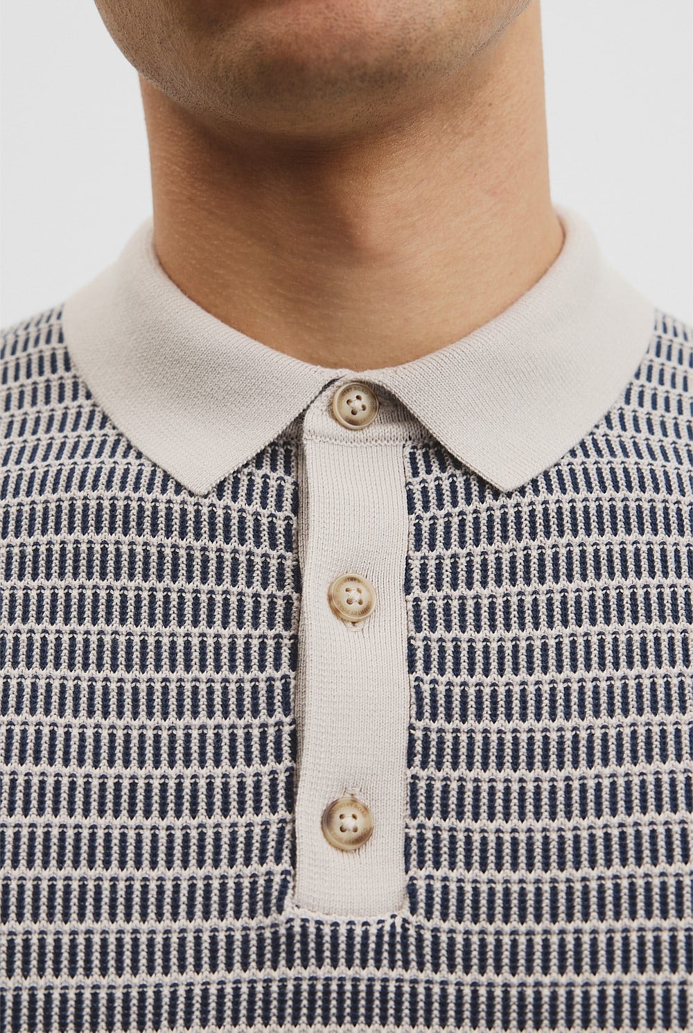 Australian Cotton Textured Knit Polo
