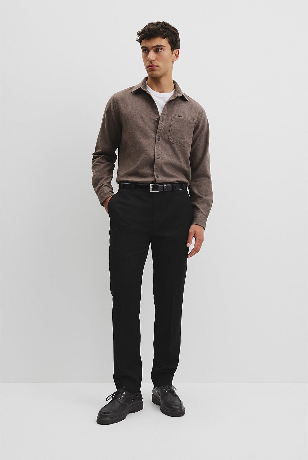 Regular Fit Brushed Cotton Shirt