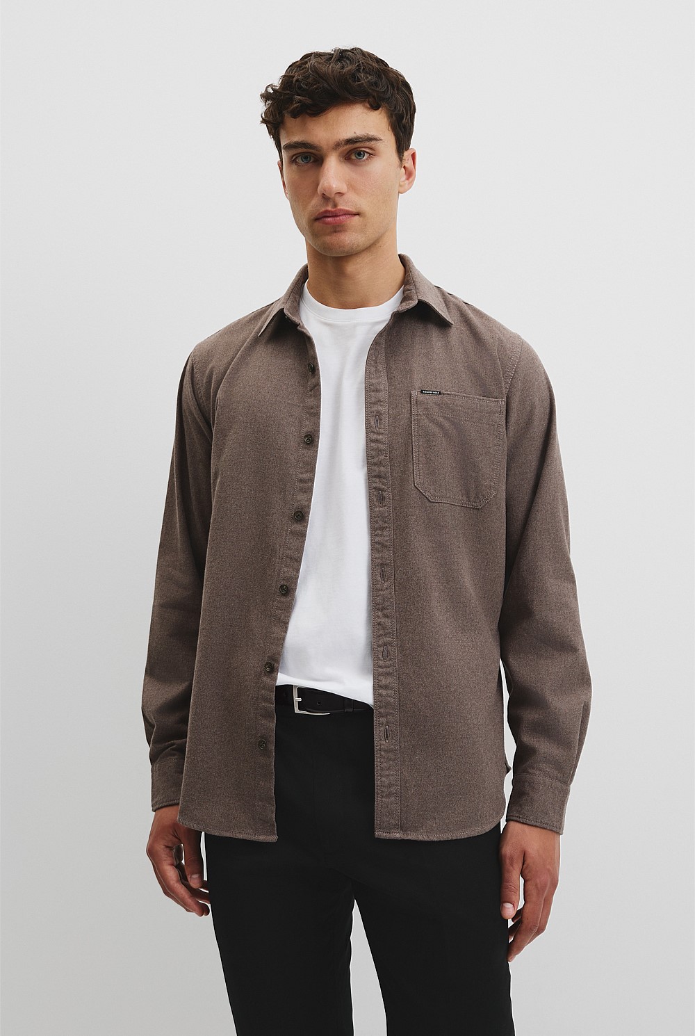 Regular Fit Brushed Cotton Shirt