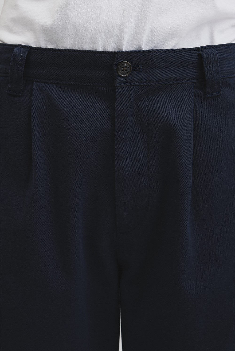 Pleated Wide Leg Chino