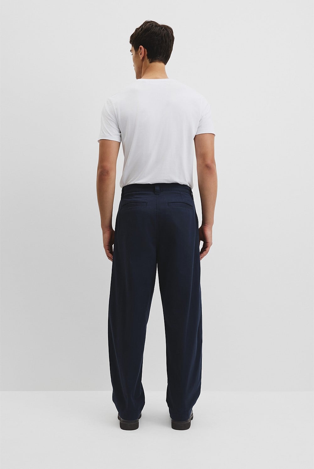 Pleated Wide Leg Chino