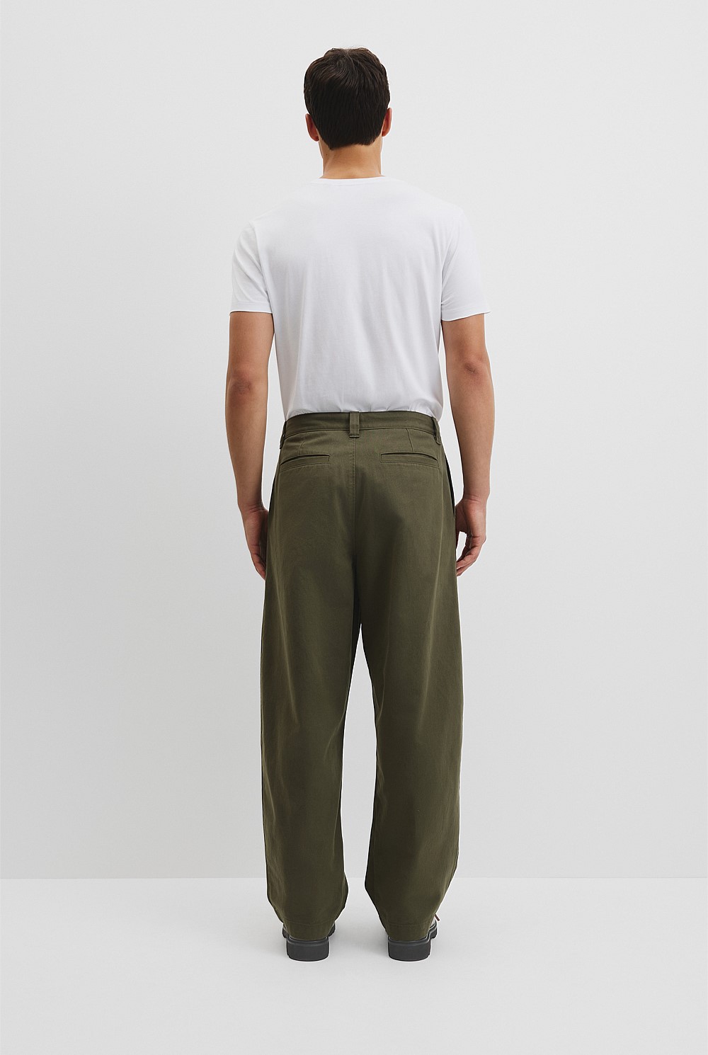 Pleated Wide Leg Chino