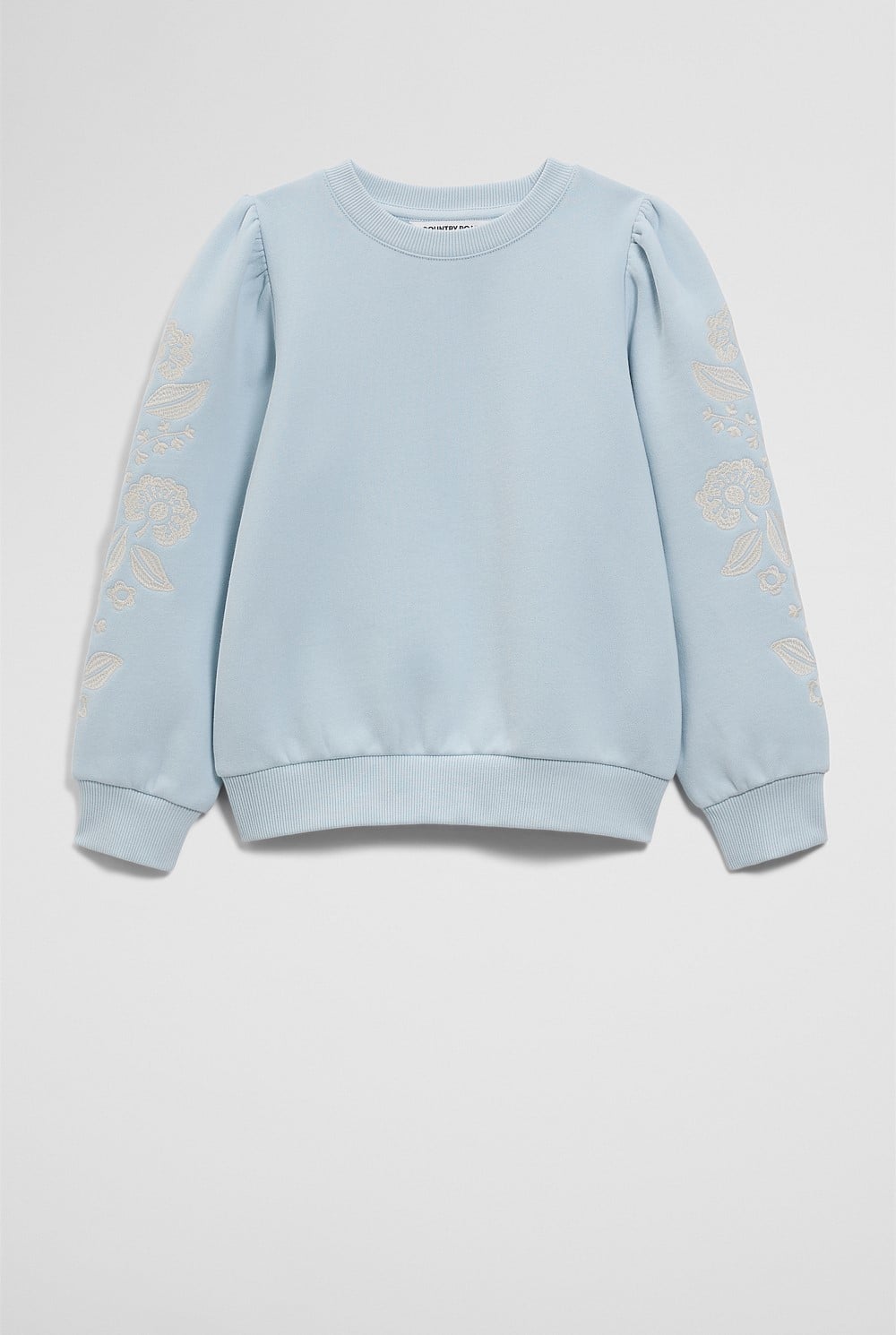 Australian Cotton Embroidered Sleeve Sweat