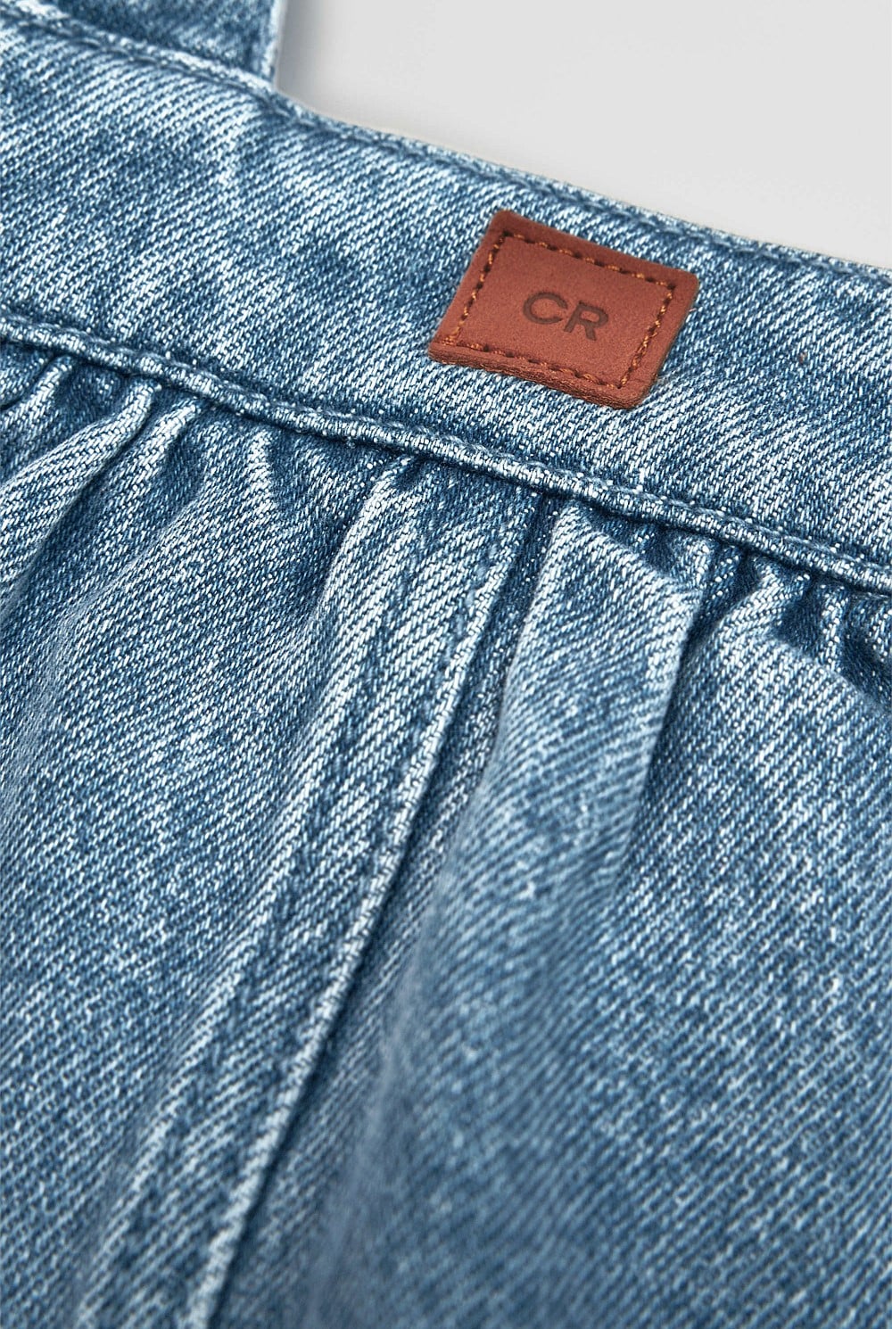 Scallop Denim Pinafore