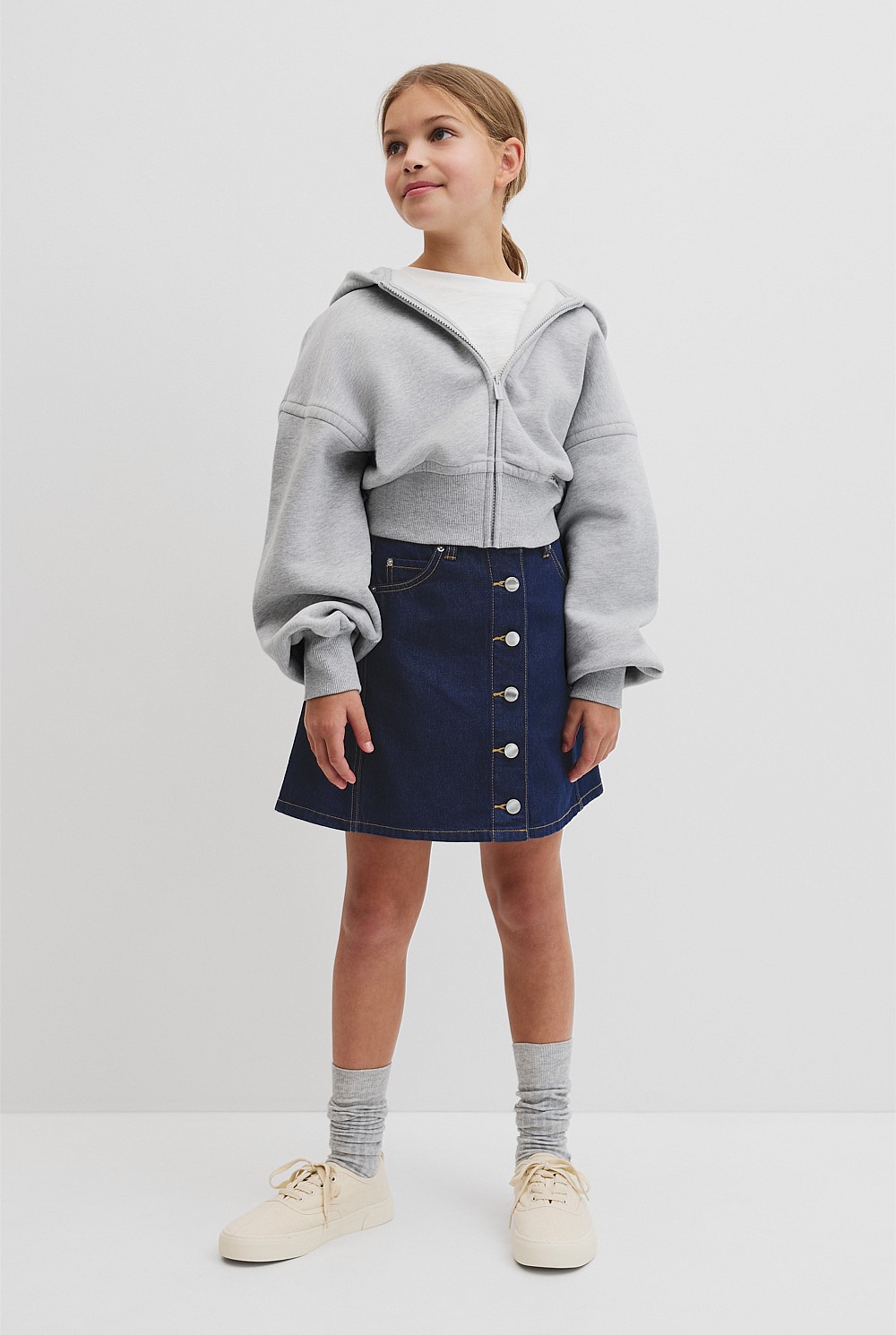 Teen Cropped Zip Through Jacket