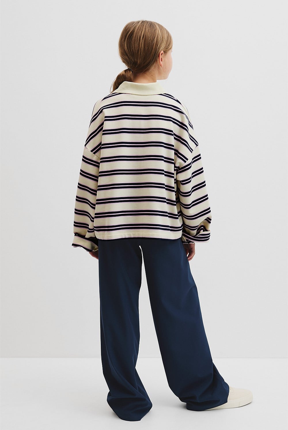 Teen Organically Grown Cotton Long Sleeve Stripe Rugby Top