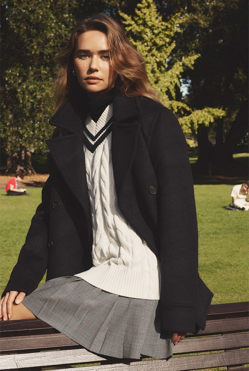 V-Neck Cable Knit