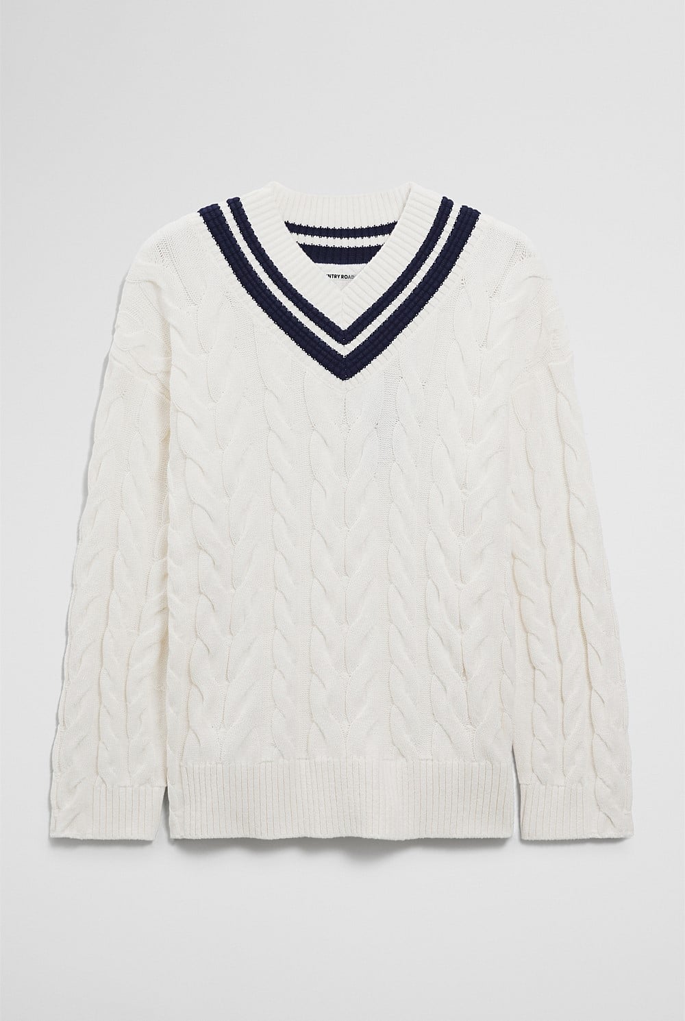 V-Neck Cable Knit