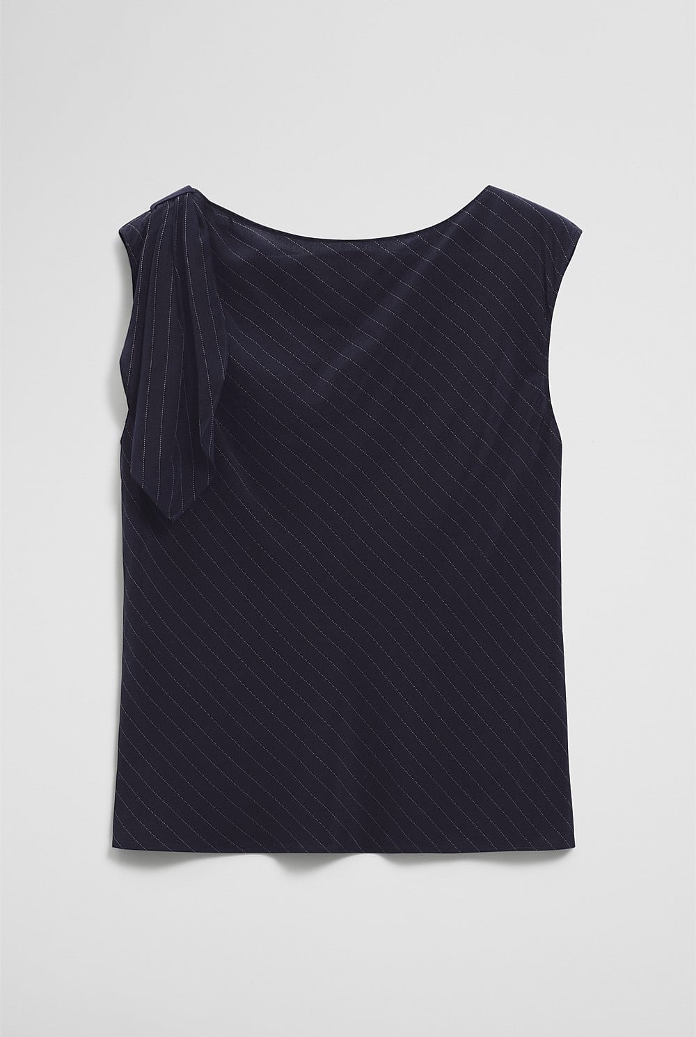 Silk Tie Shoulder Top