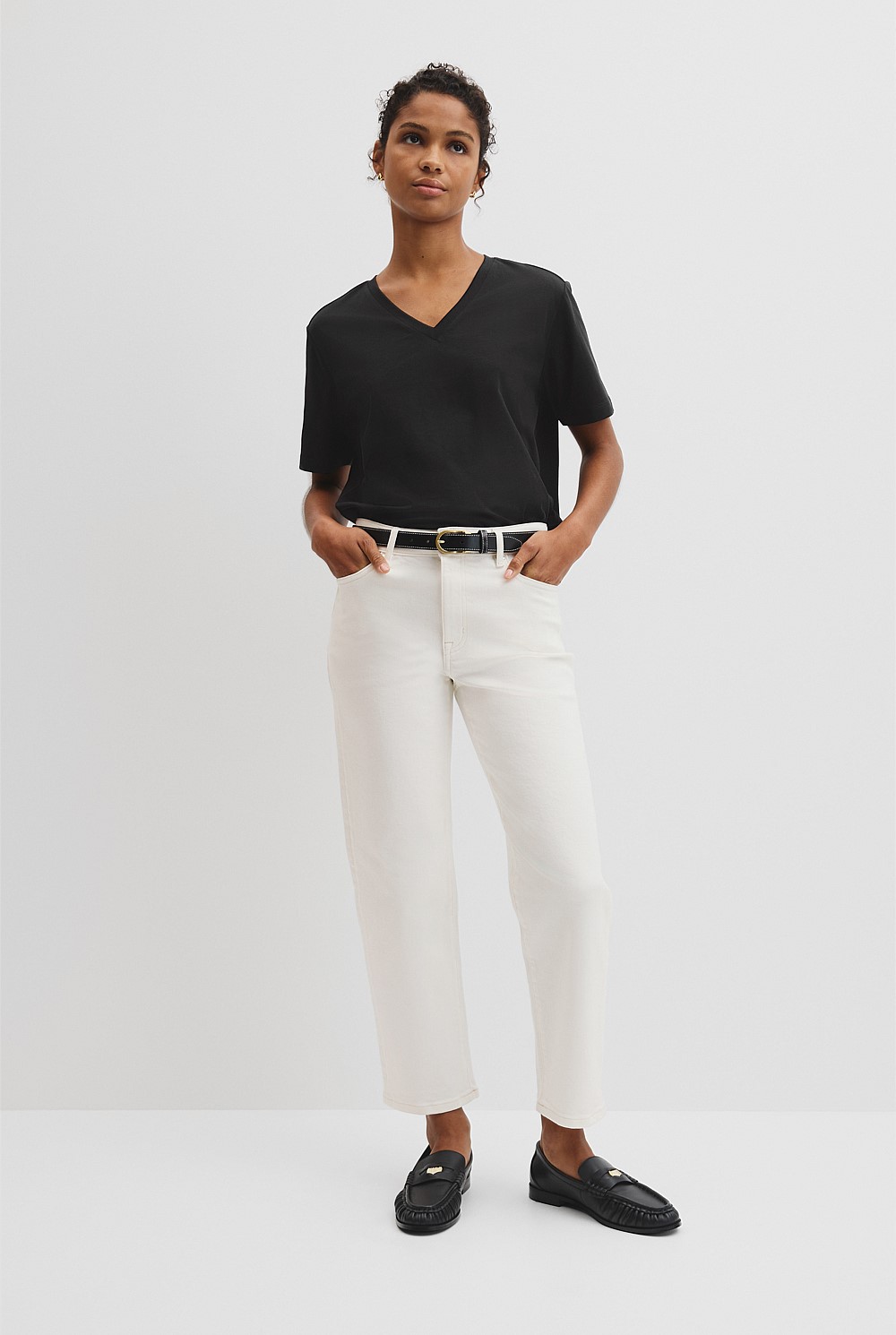 Australian Cotton V-Neck Neck T-Shirt
