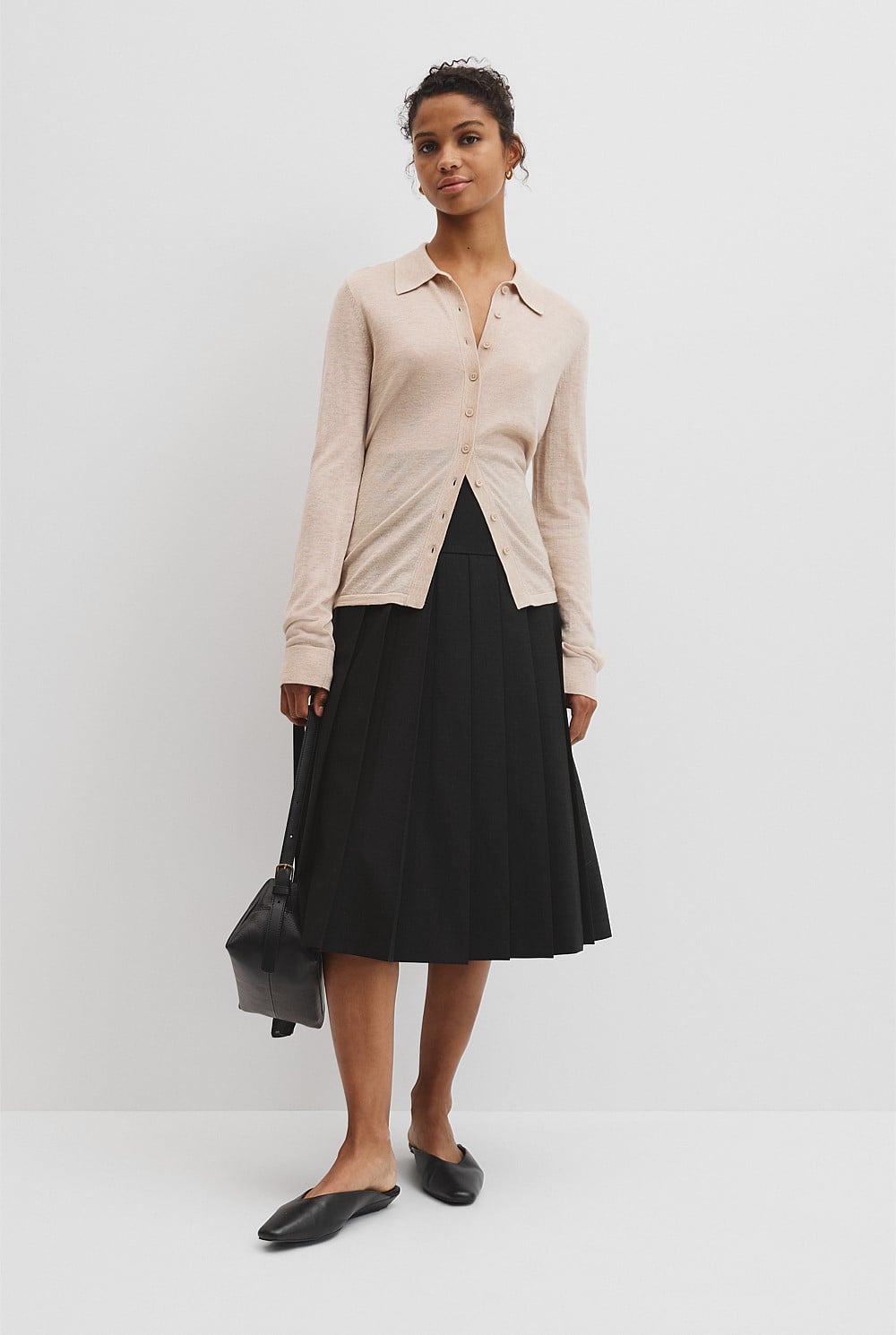Merino Long Sleeve Knit Shirt