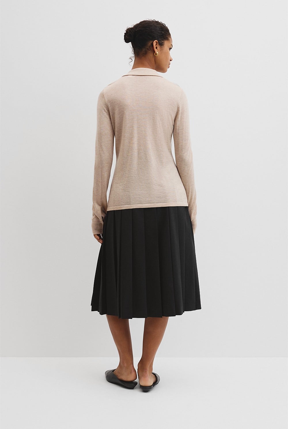 Merino Long Sleeve Knit Shirt