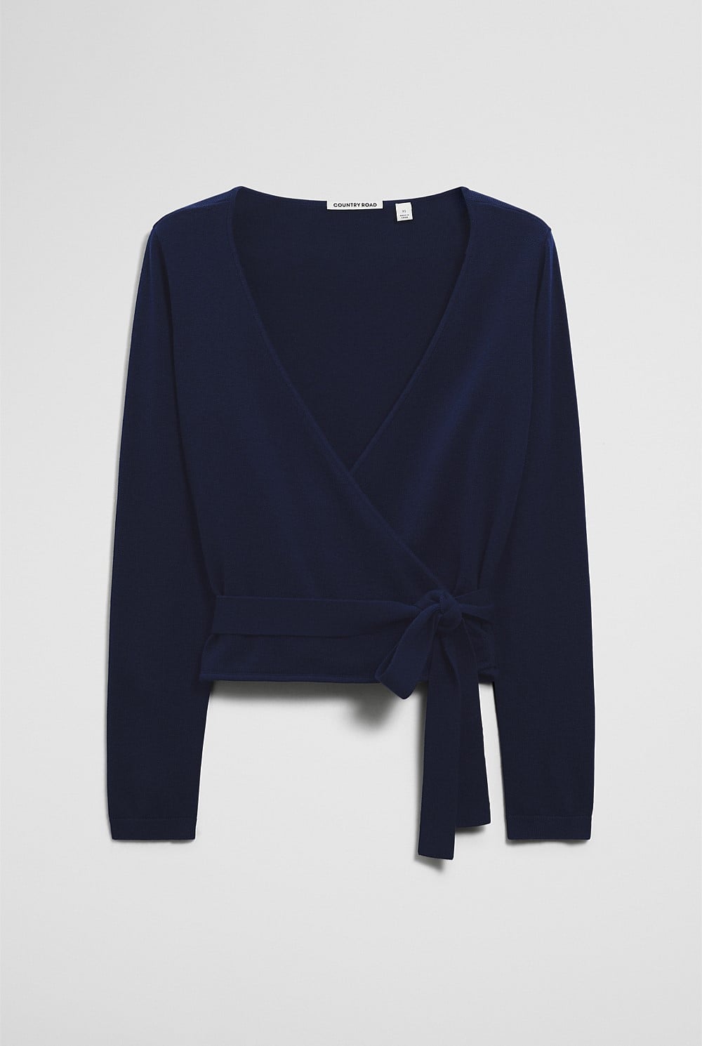 Merino Button Detail Wrap Knit