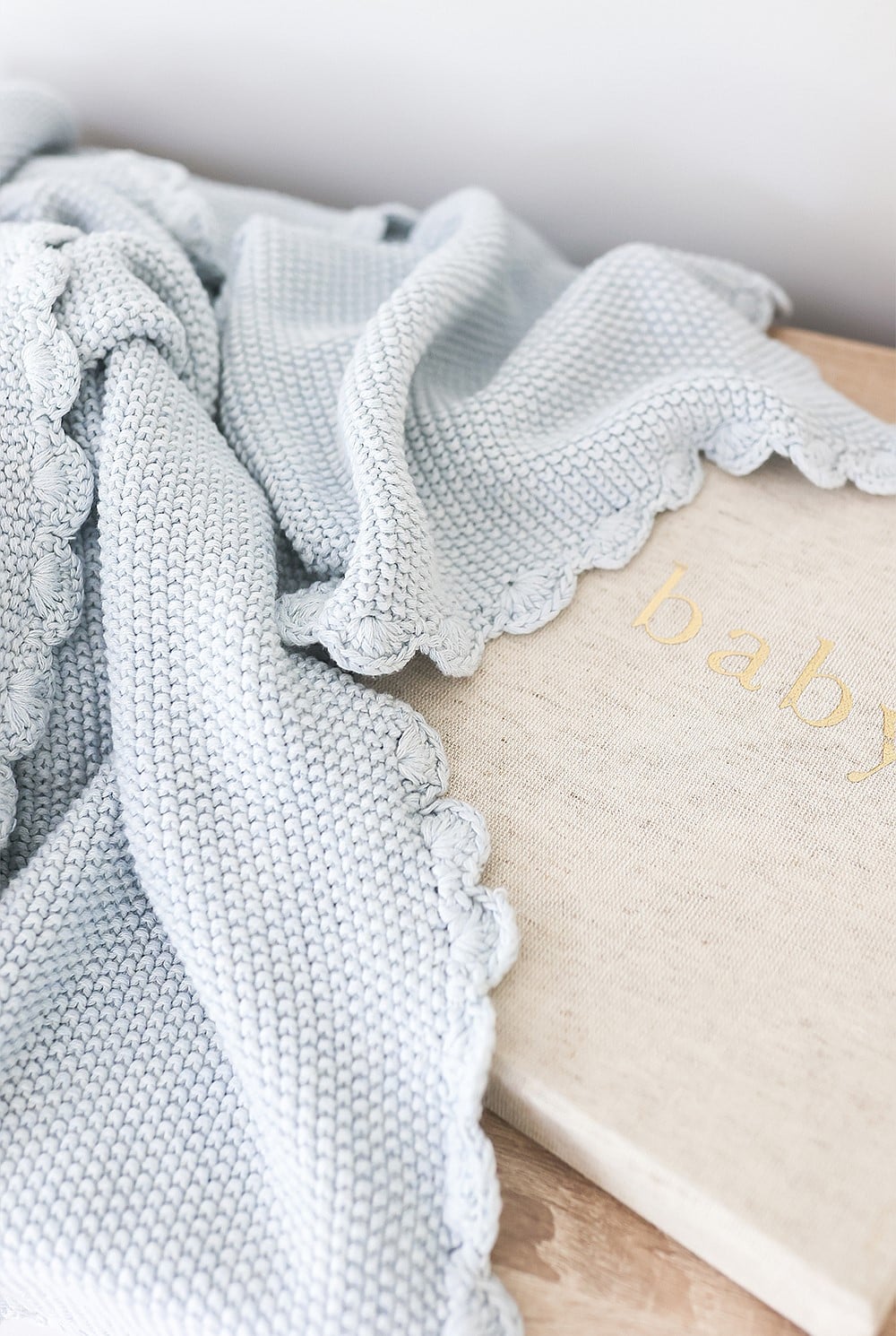 Mini Moss Stitch Baby Blanket
