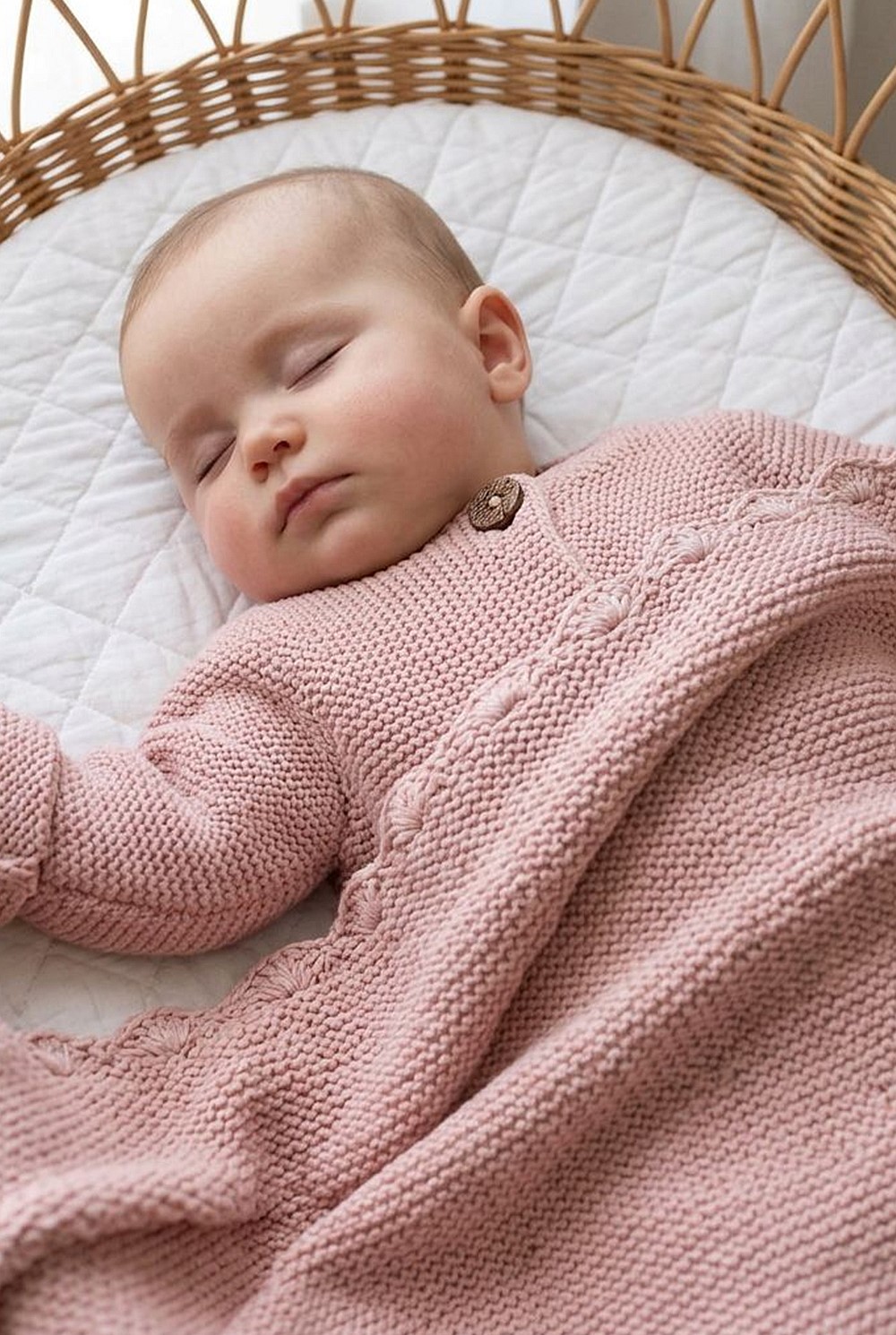 Mini Moss Stitch Baby Blanket