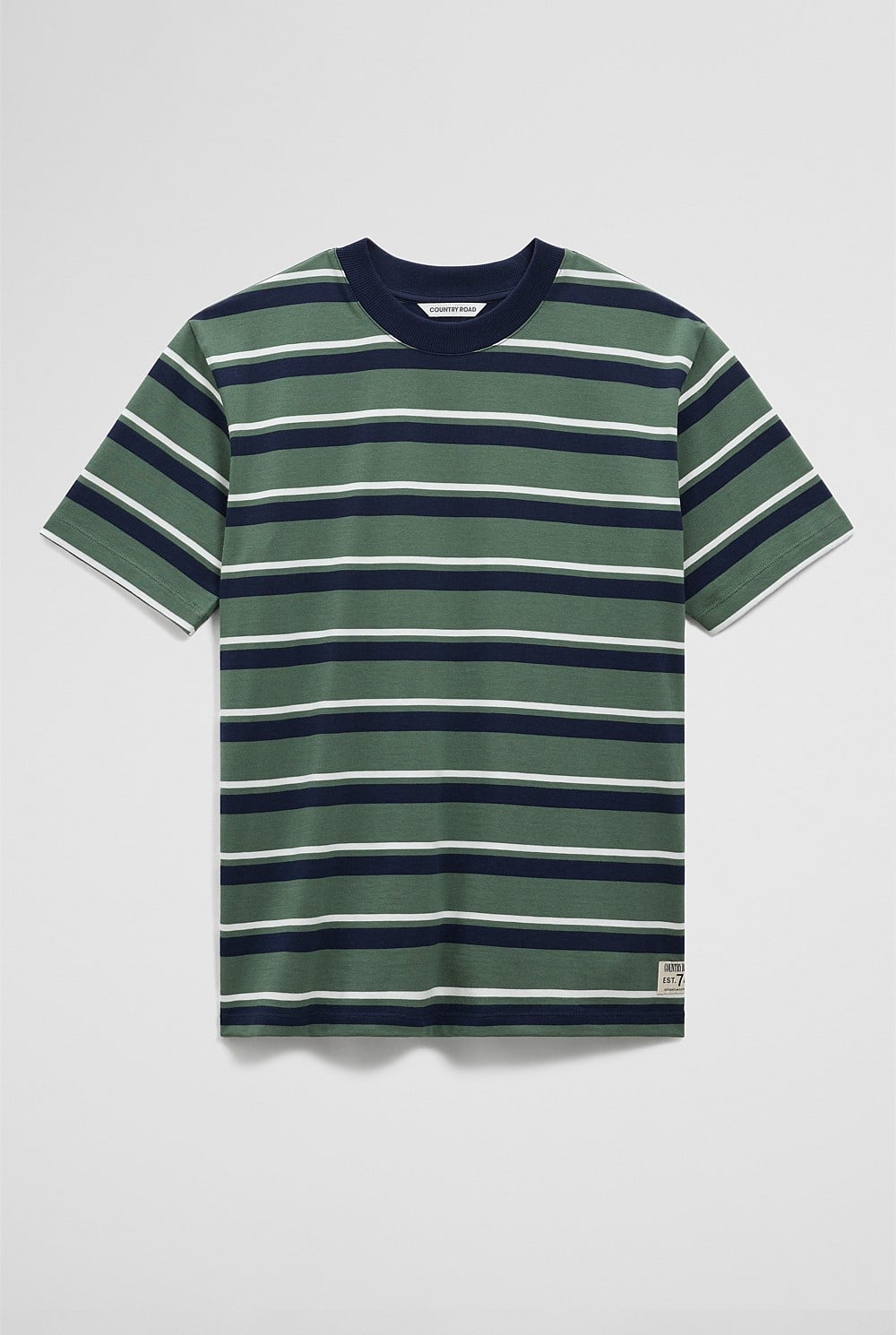 Teen Australian Cotton Relaxed Stripe Short Sleeve T-Shirt