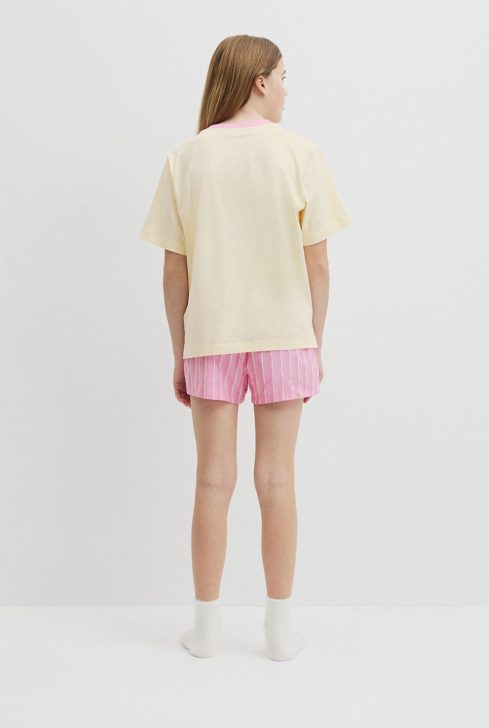 Teen Australian Cotton Short Sleeve Stripe Sleep Set
