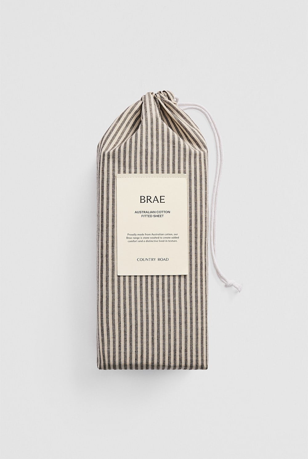 Brae Australian Cotton Stripe Queen Fitted Sheet