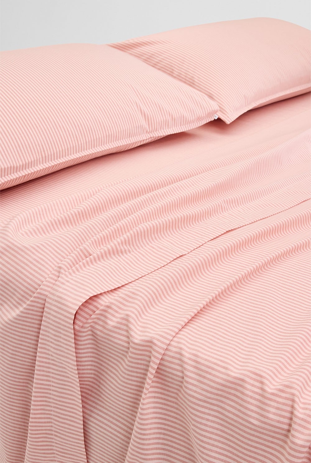 Brae Australian Cotton Stripe Queen Flat Sheet