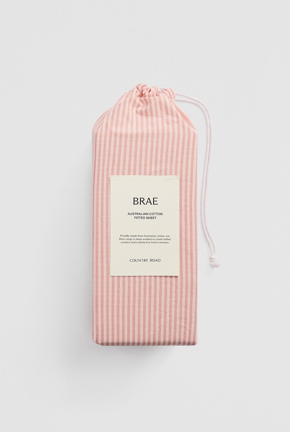 Brae Australian Cotton Stripe Queen Fitted Sheet