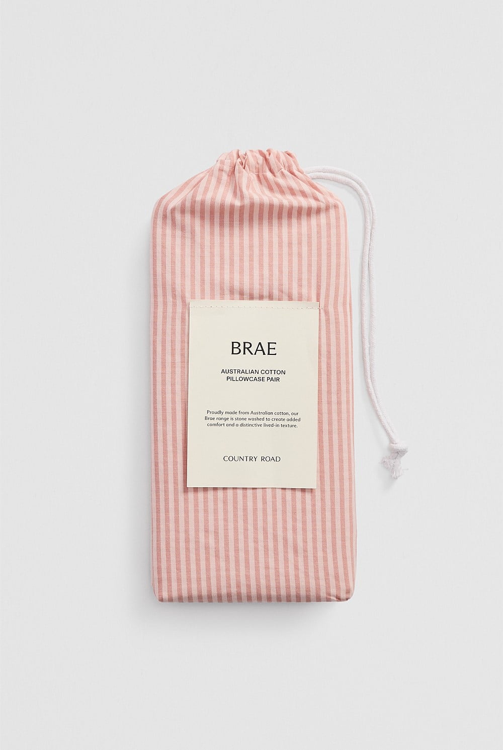 Brae Australian Cotton Stripe Standard Pillowcase Pair