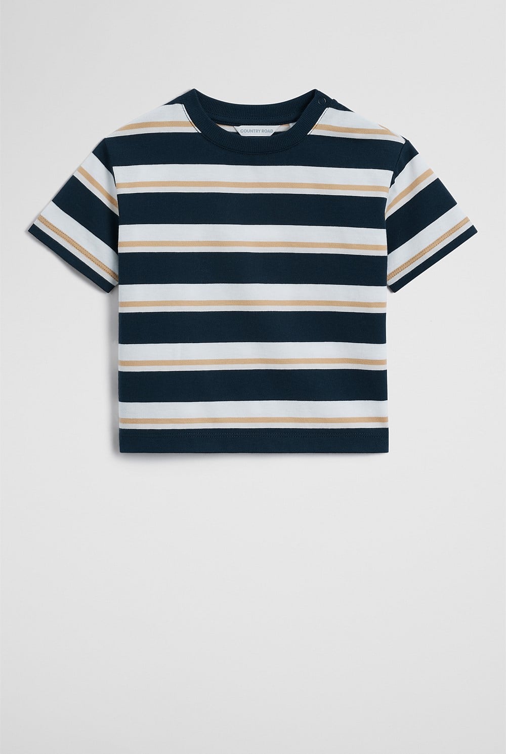 Australian Cotton Oversized Stripe Short Sleeve T-Shirt