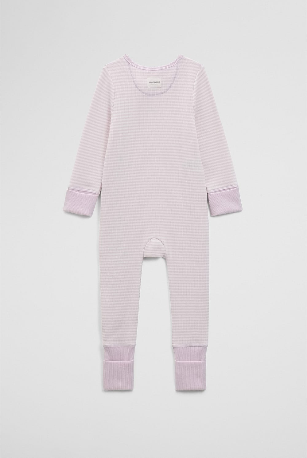Organically Grown Cotton Stripe Rib Jumpsuit