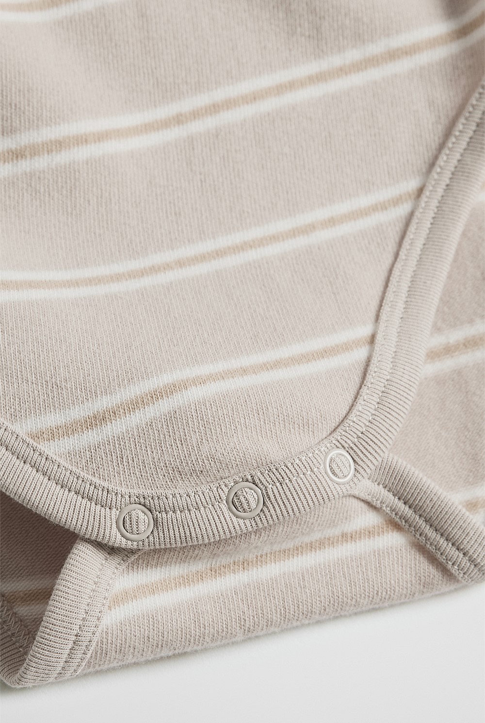 Organically Grown Cotton Stripe Logo Long Sleeve Bodysuit