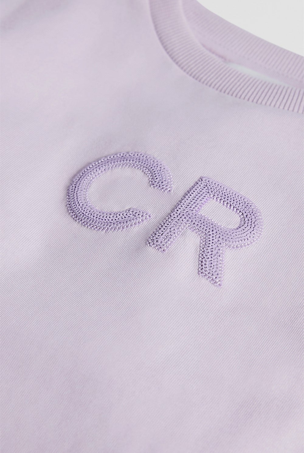 Organically Grown Cotton Short Sleeve Sequin Logo T-Shirt
