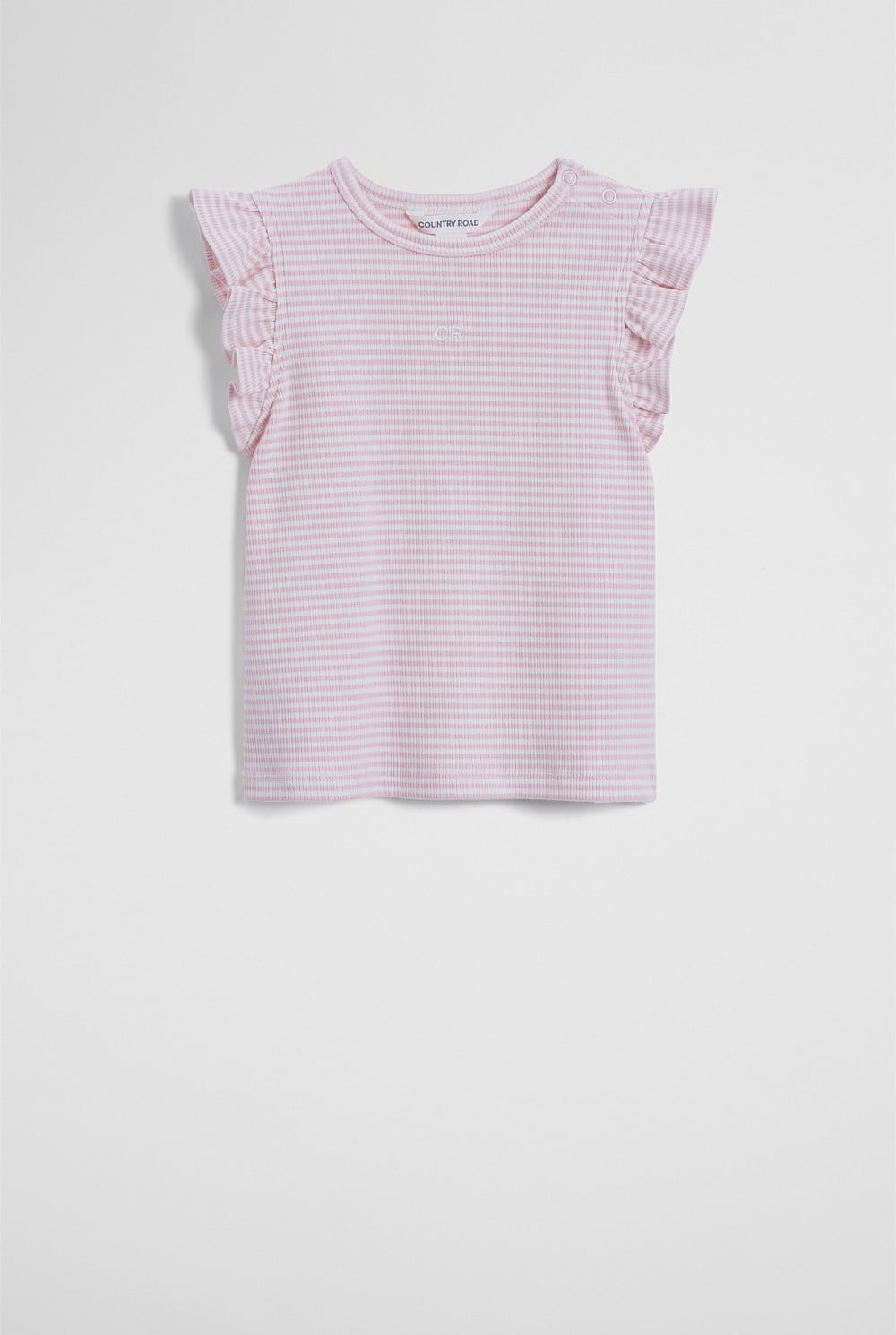 Australian Cotton Blend Short Sleeve Stripe Rib T-Shirt
