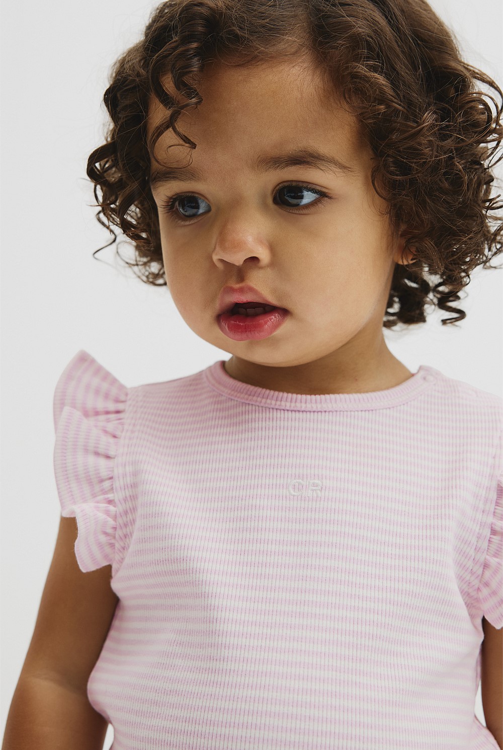 Australian Cotton Blend Short Sleeve Stripe Rib T-Shirt