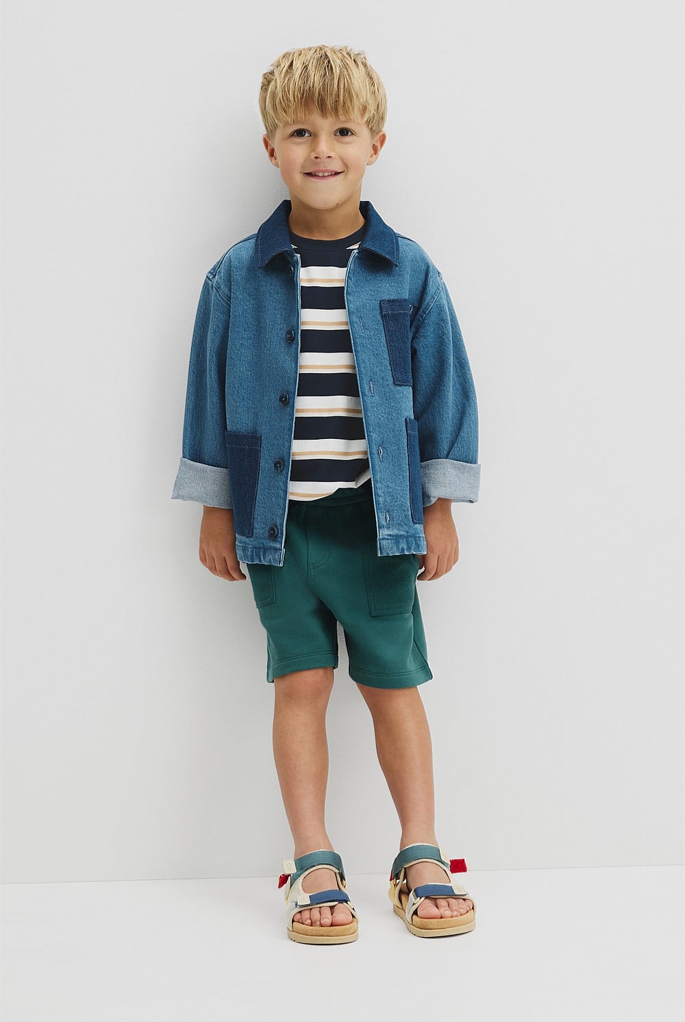Australian Cotton Oversized Stripe Short Sleeve Tee
