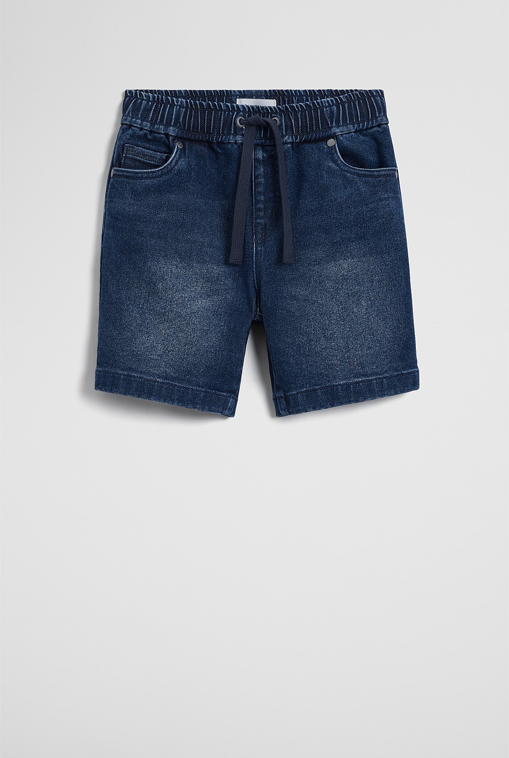 Pull On Denim Straight Pant