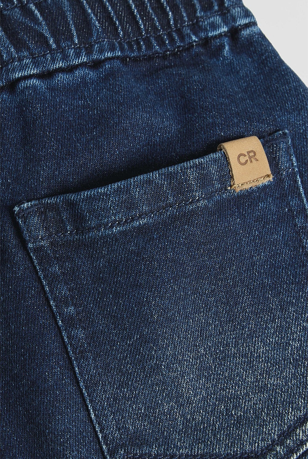Pull On Denim Straight Pant