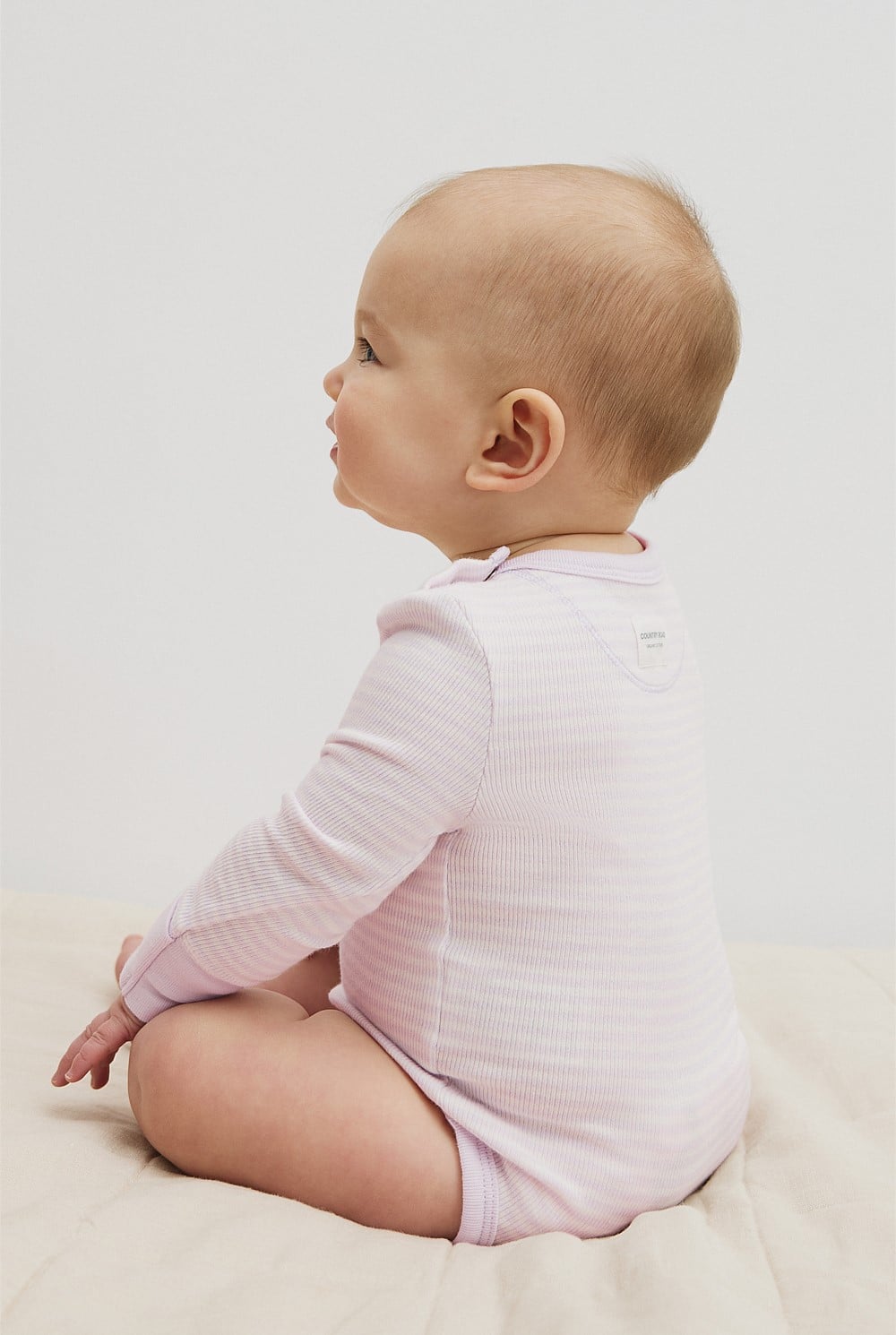 Organically Grown Cotton Long Sleeve Rib Bodysuit