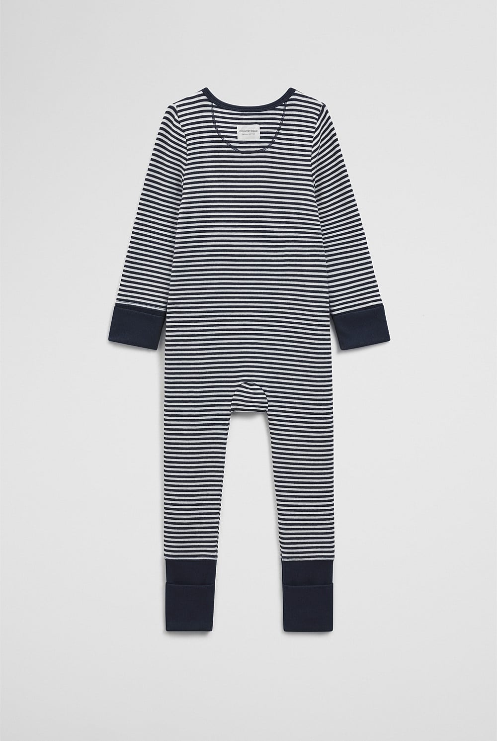Organically Grown Cotton Stripe Rib Jumpsuit