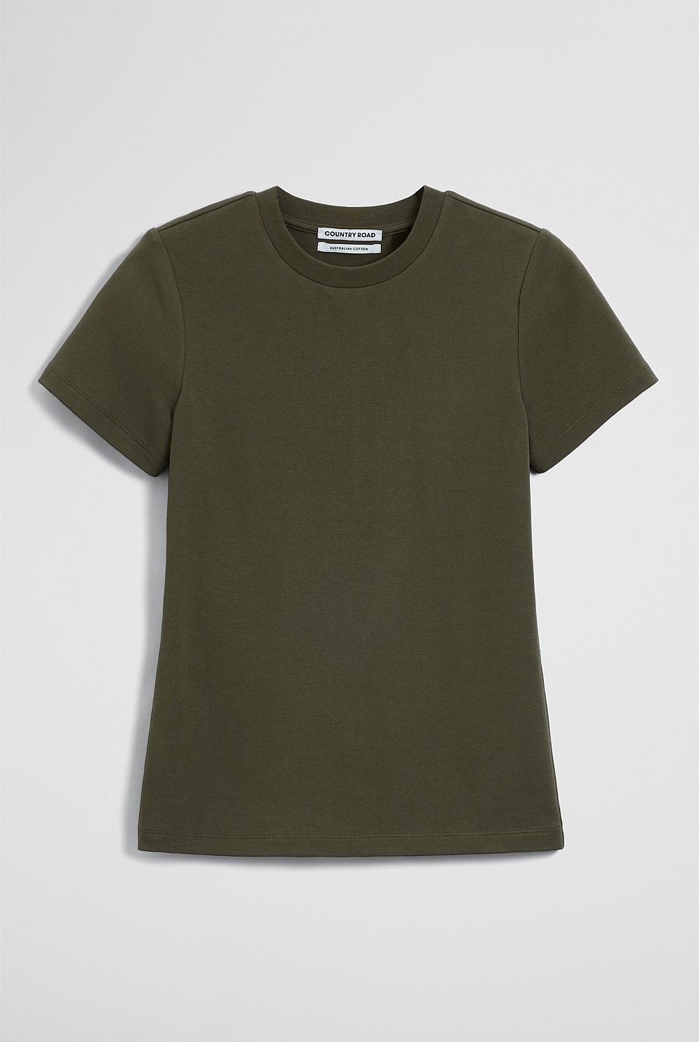 Australian Cotton Blend Fitted T-Shirt
