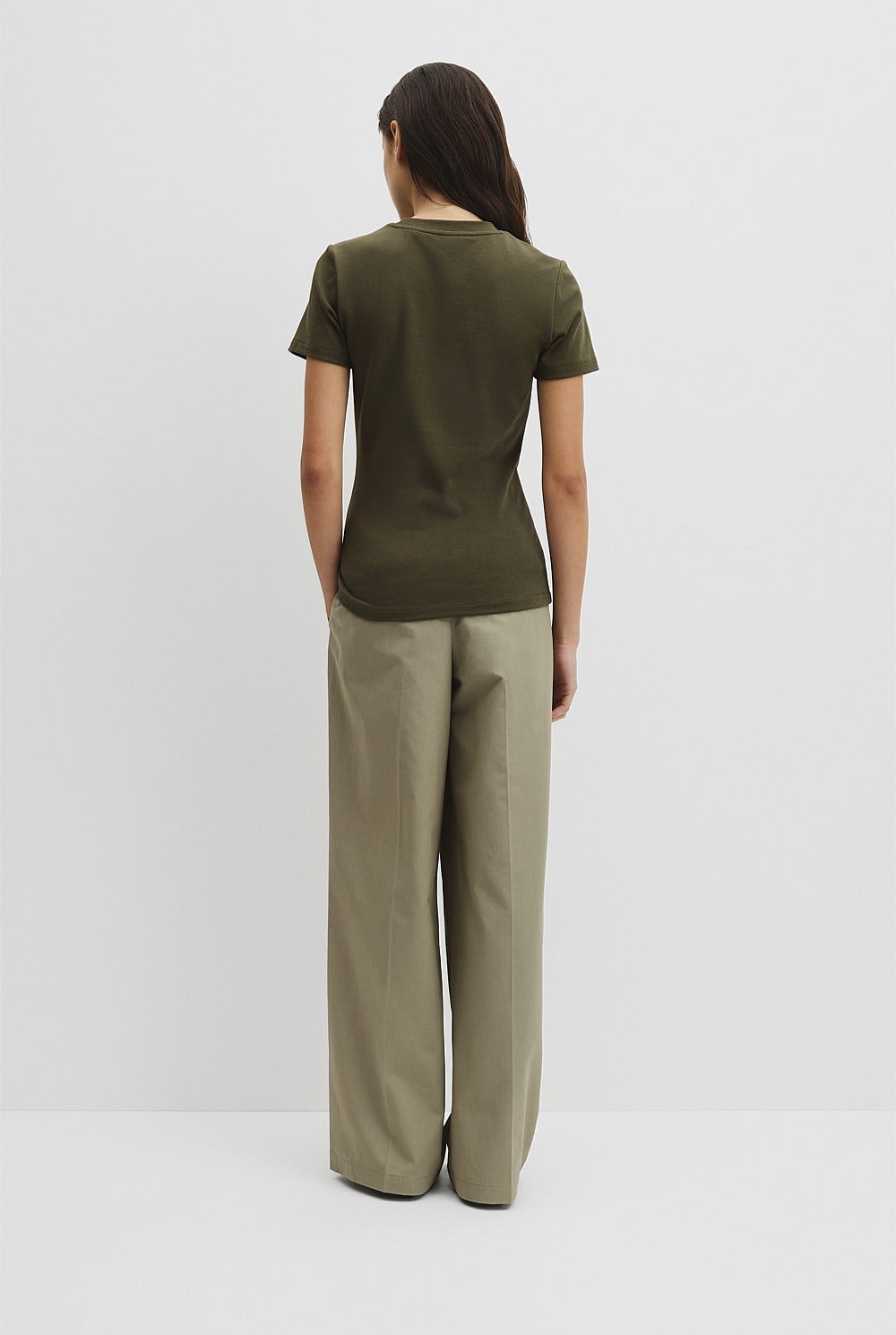 Australian Cotton Blend Fitted T-Shirt