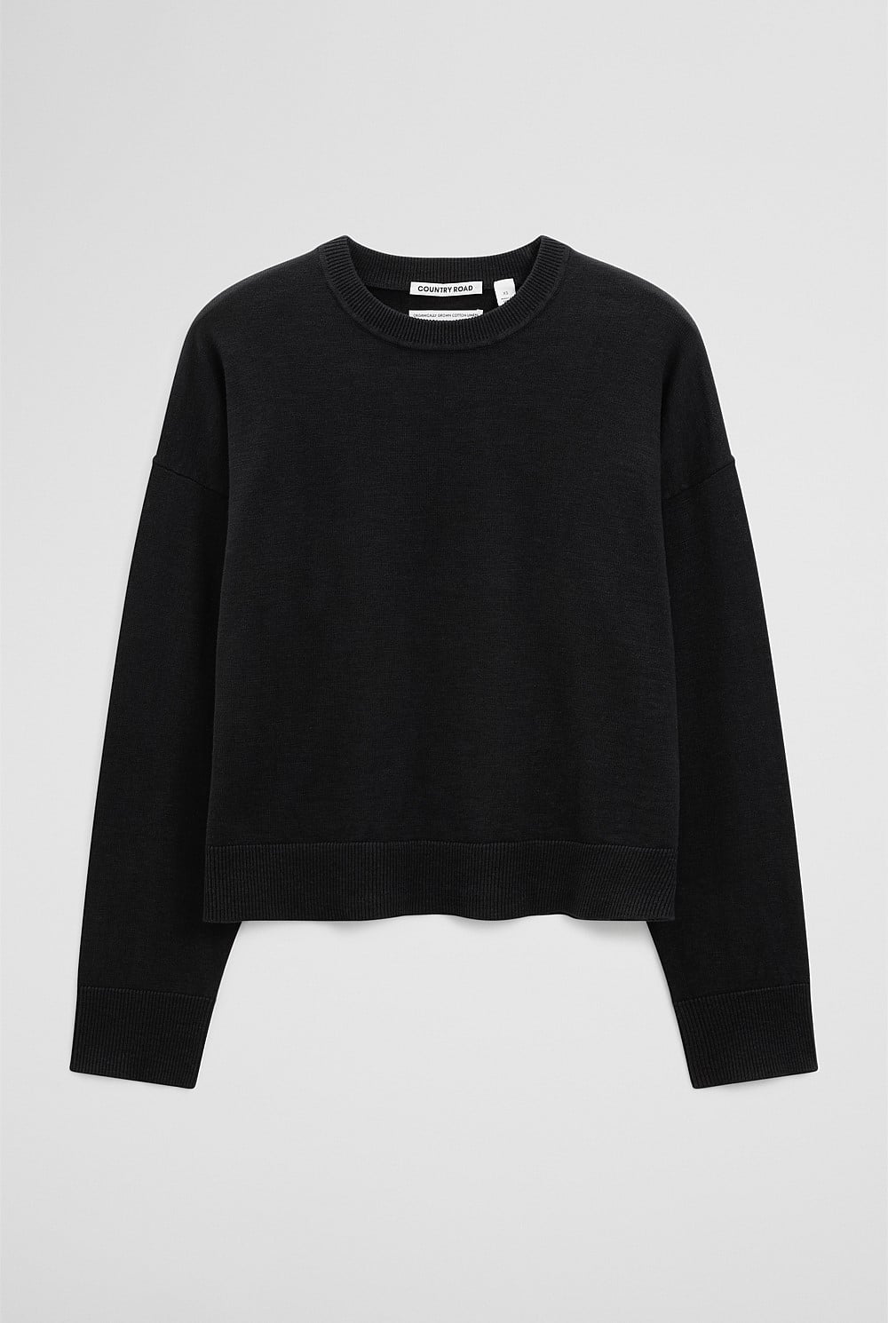 Cotton Linen Crew Neck Knit
