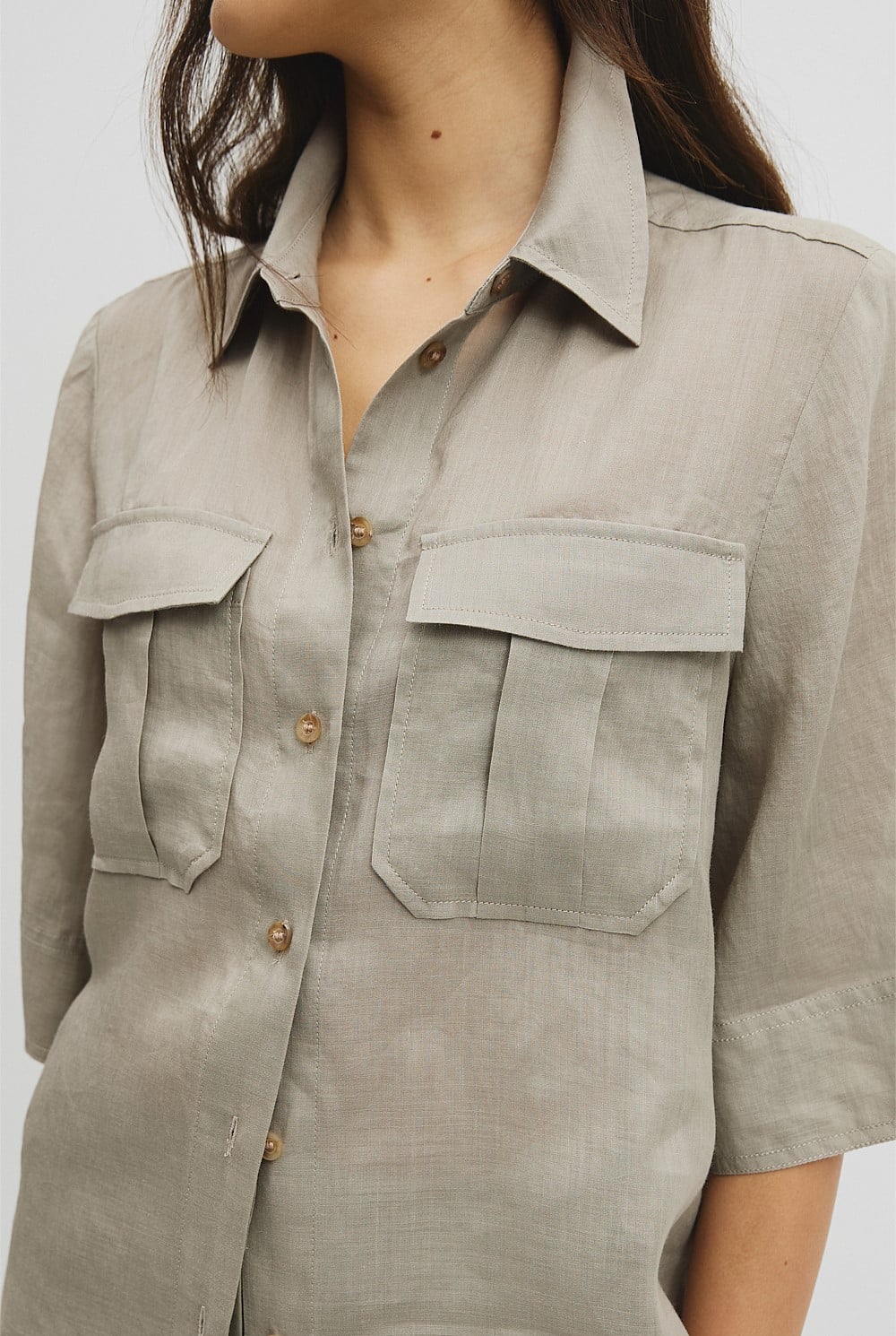 Ramie Utility Blouse