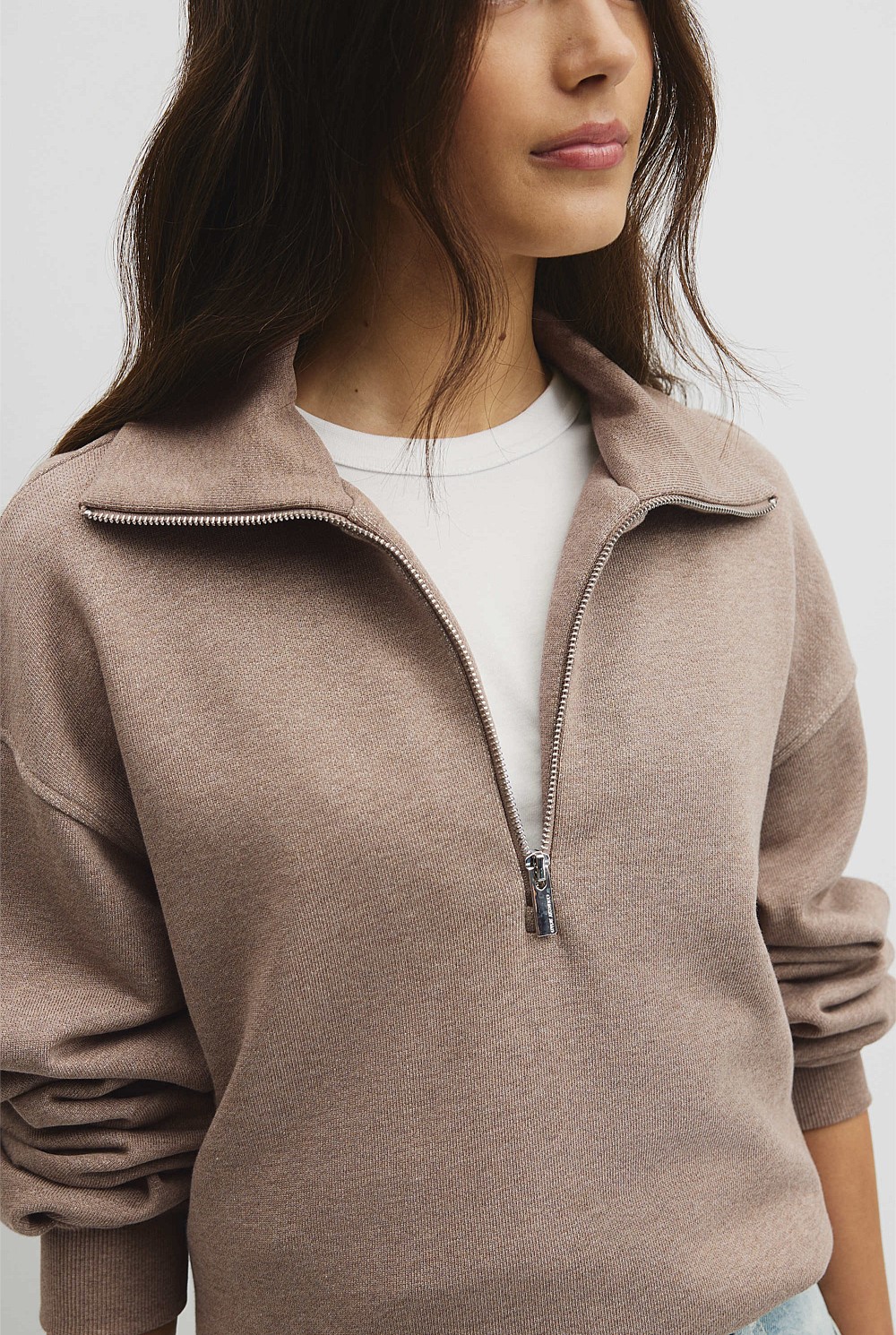 Australian Cotton Funnel Neck Sweat