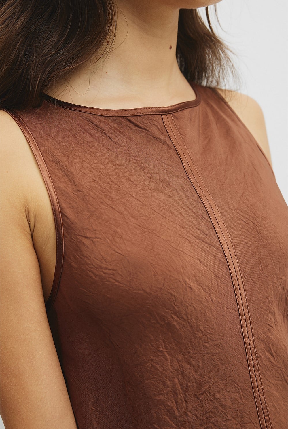 Boat Neck Bias Dress