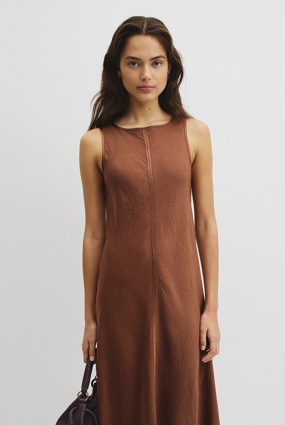 Boat Neck Bias Dress