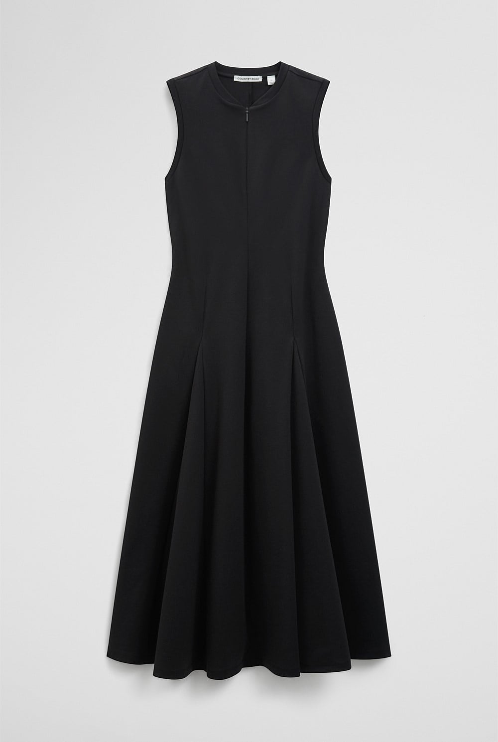 Panel Zip Neck Ponte Dress
