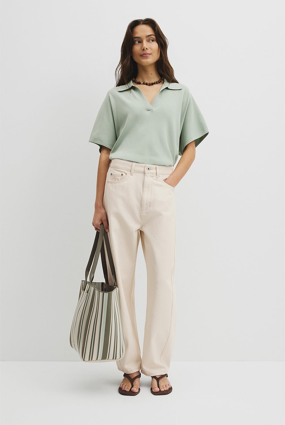 Stripe Knit Shopper