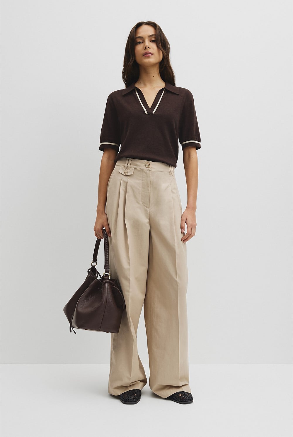 Cashmere Blend Short Sleeve Knit