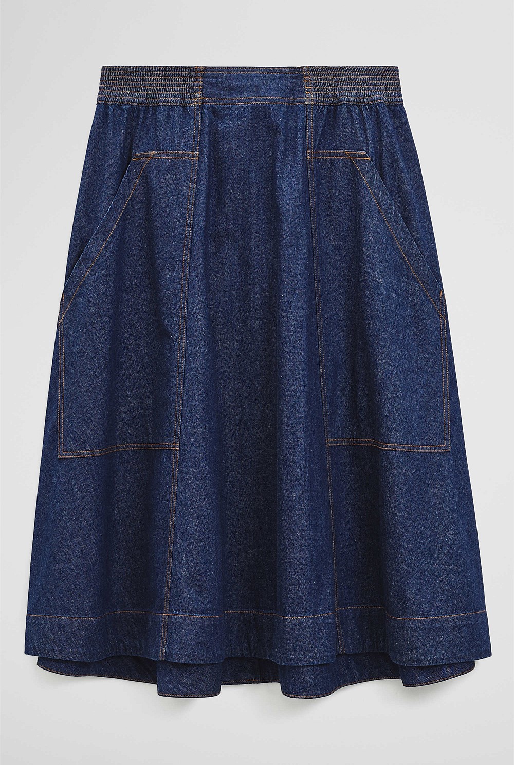 Soft Denim Cargo Skirt