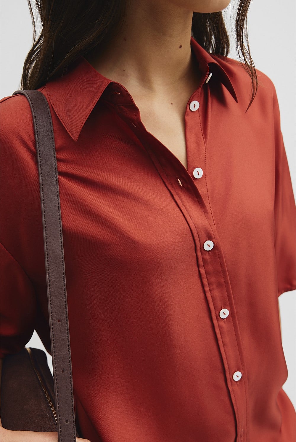 Short Sleeve Silk Shirt