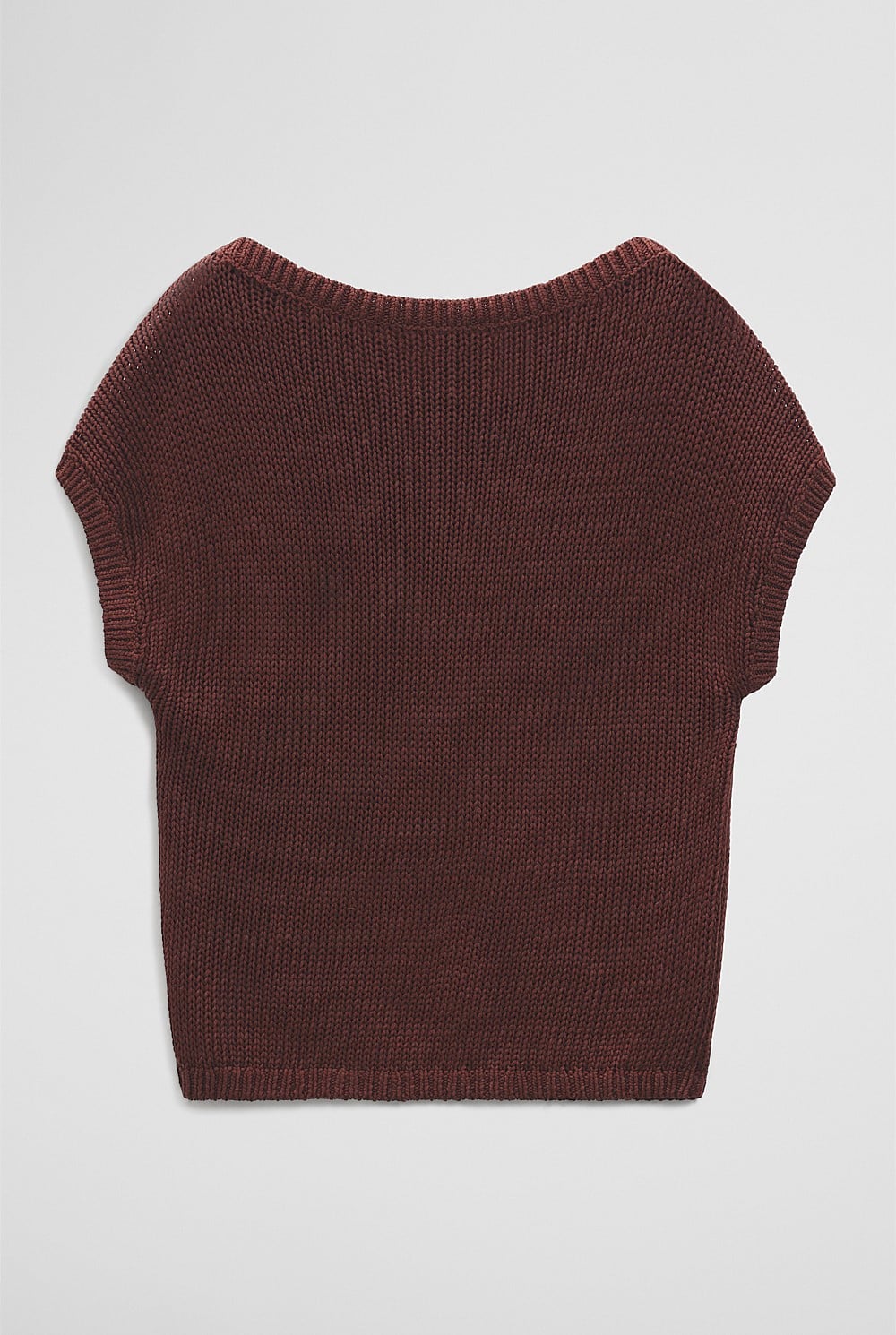 Organically Grown Cotton Asymmetric Tape Knit T-Shirt