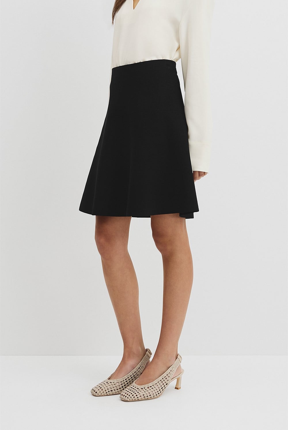 Compact Knit Mini Skirt